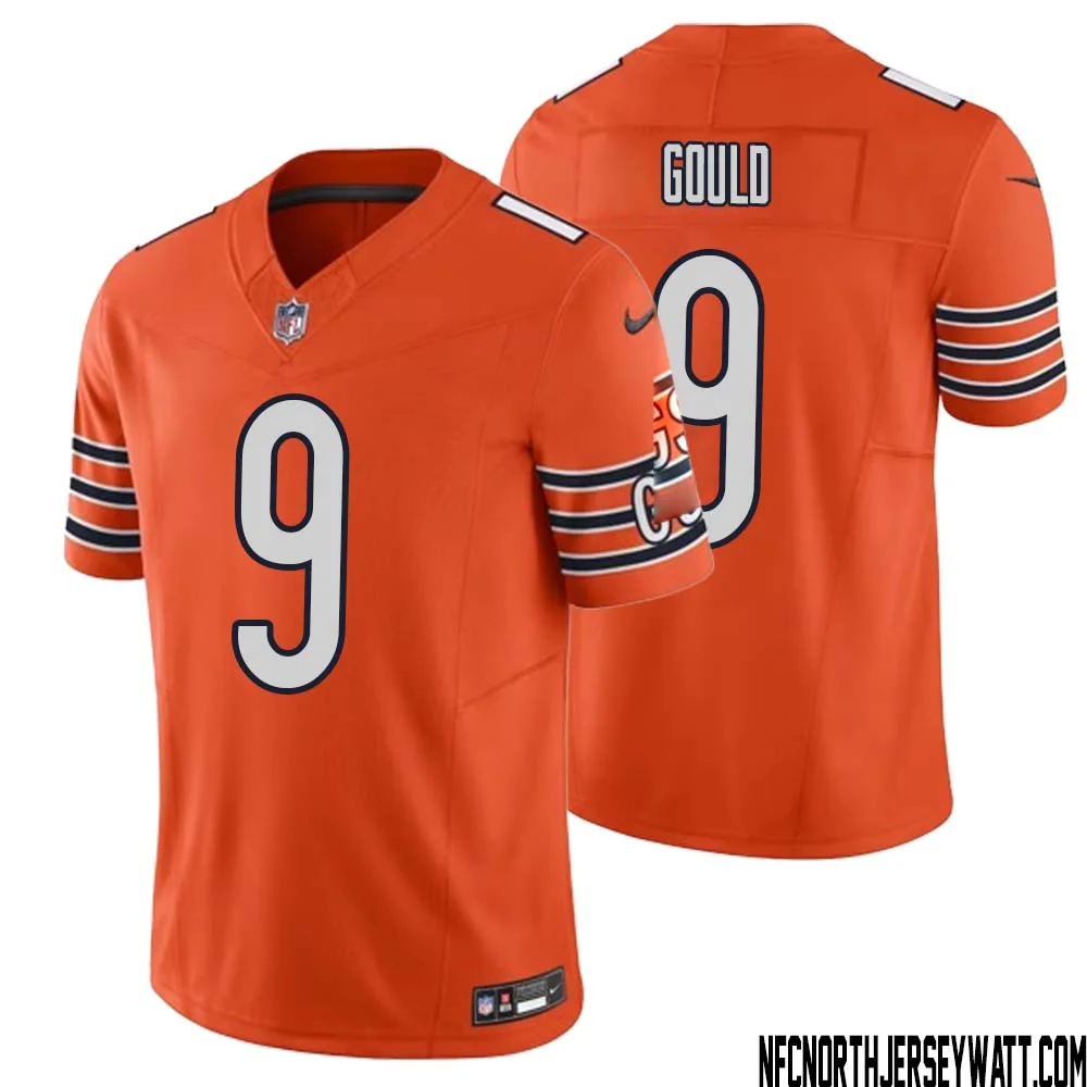 Robbie Gould No 9 Men Orange Chicago Bears Vapor F.U.S.E. Limited Jersey