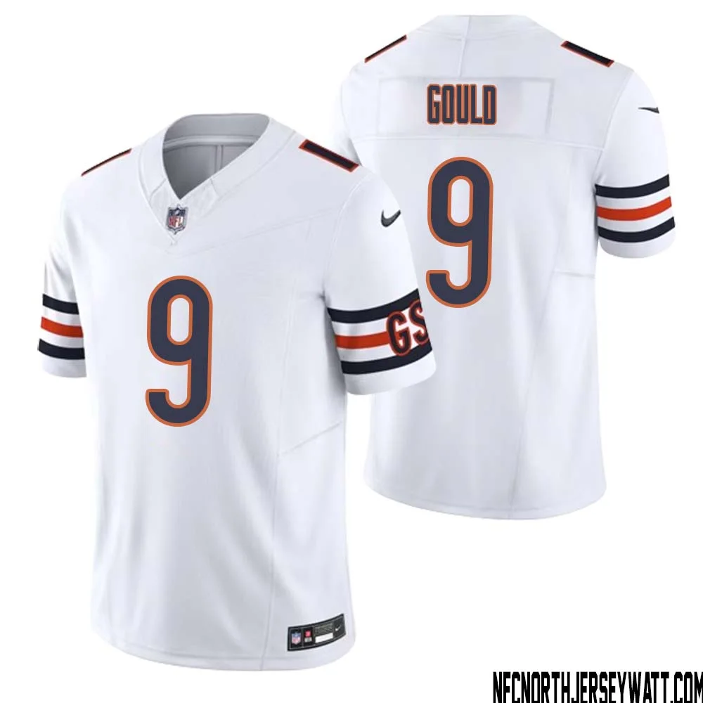 Robbie Gould No 9 Men White Chicago Bears Vapor F.U.S.E. Limited Jersey 1