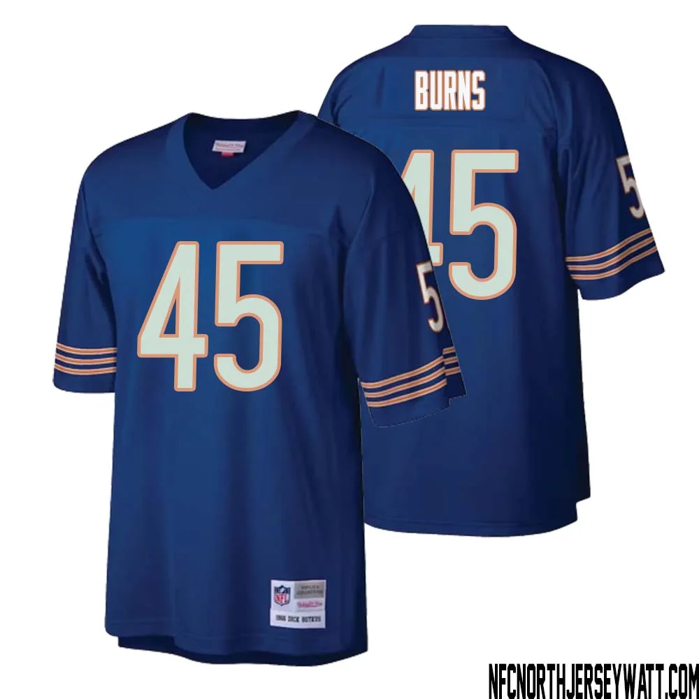 Robert Burns No 45 Men Mitchell Ness Navy Chicago Bears Retired Player Legacy Replica Jersey 1