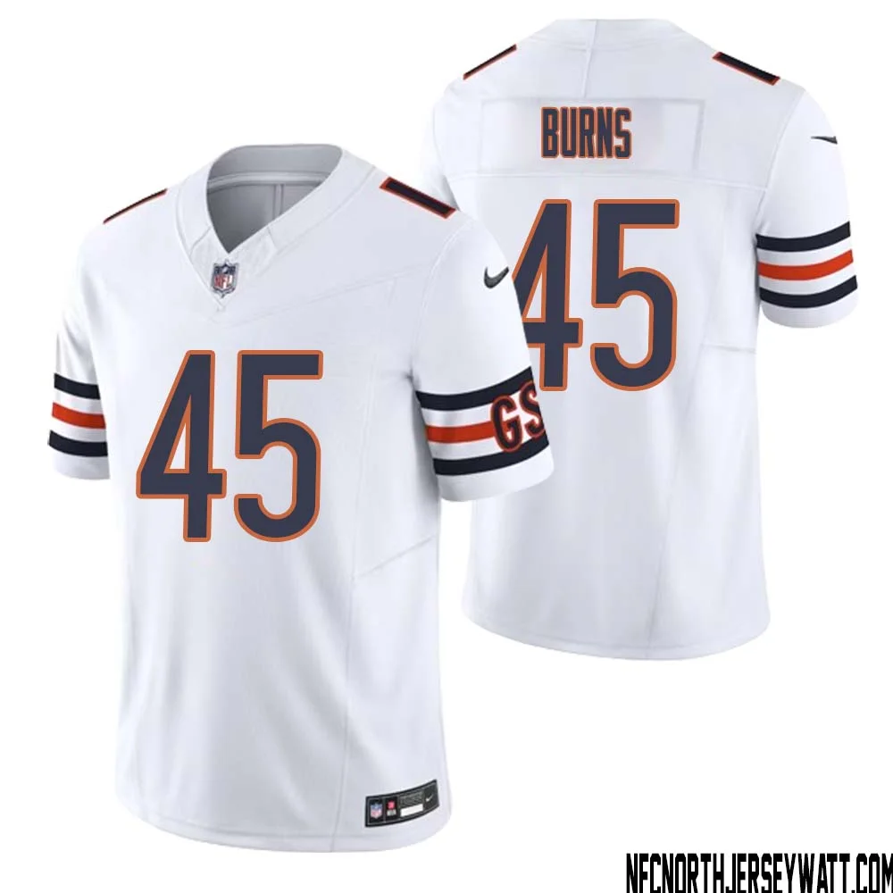 Robert Burns No 45 Men White Chicago Bears Vapor F.U.S.E. Limited Jersey