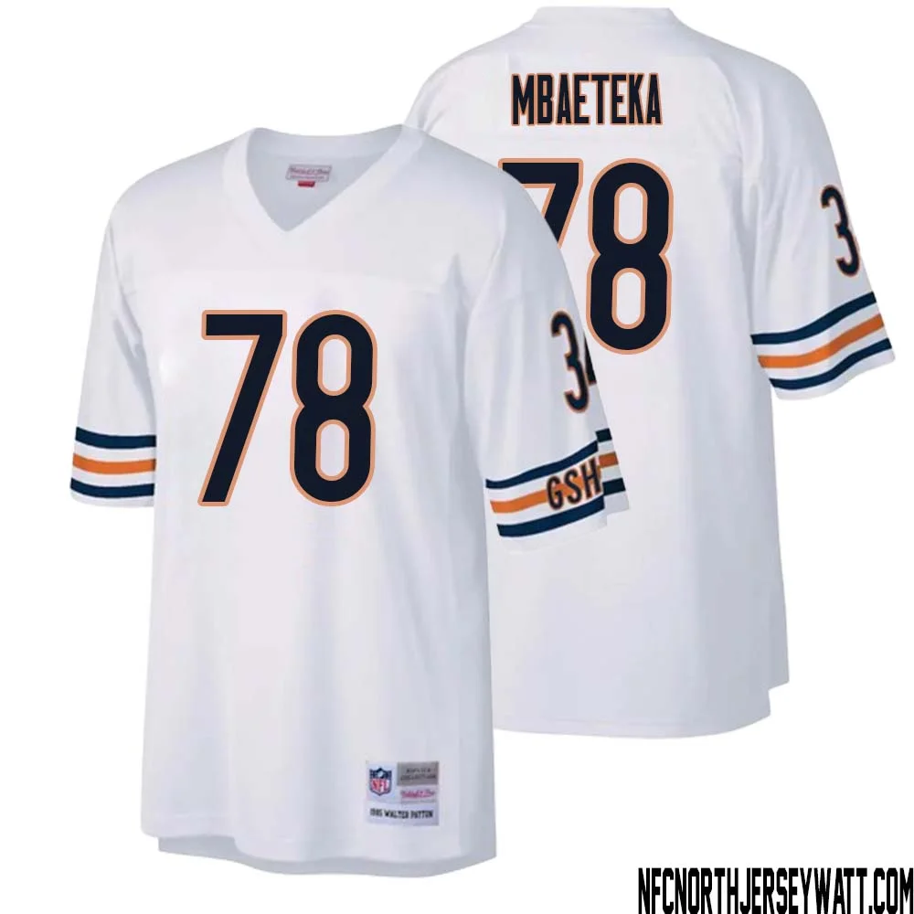 Roy Mbaeteka No 78 Men Mitchell Ness White Chicago Bears Legacy Replica Jersey