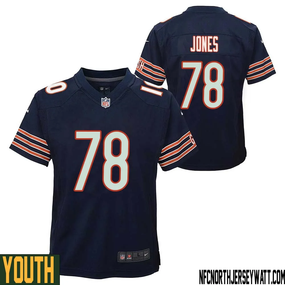 Stan Jones No 78 Chicago Bears Home Game Navy Jersey for Youth