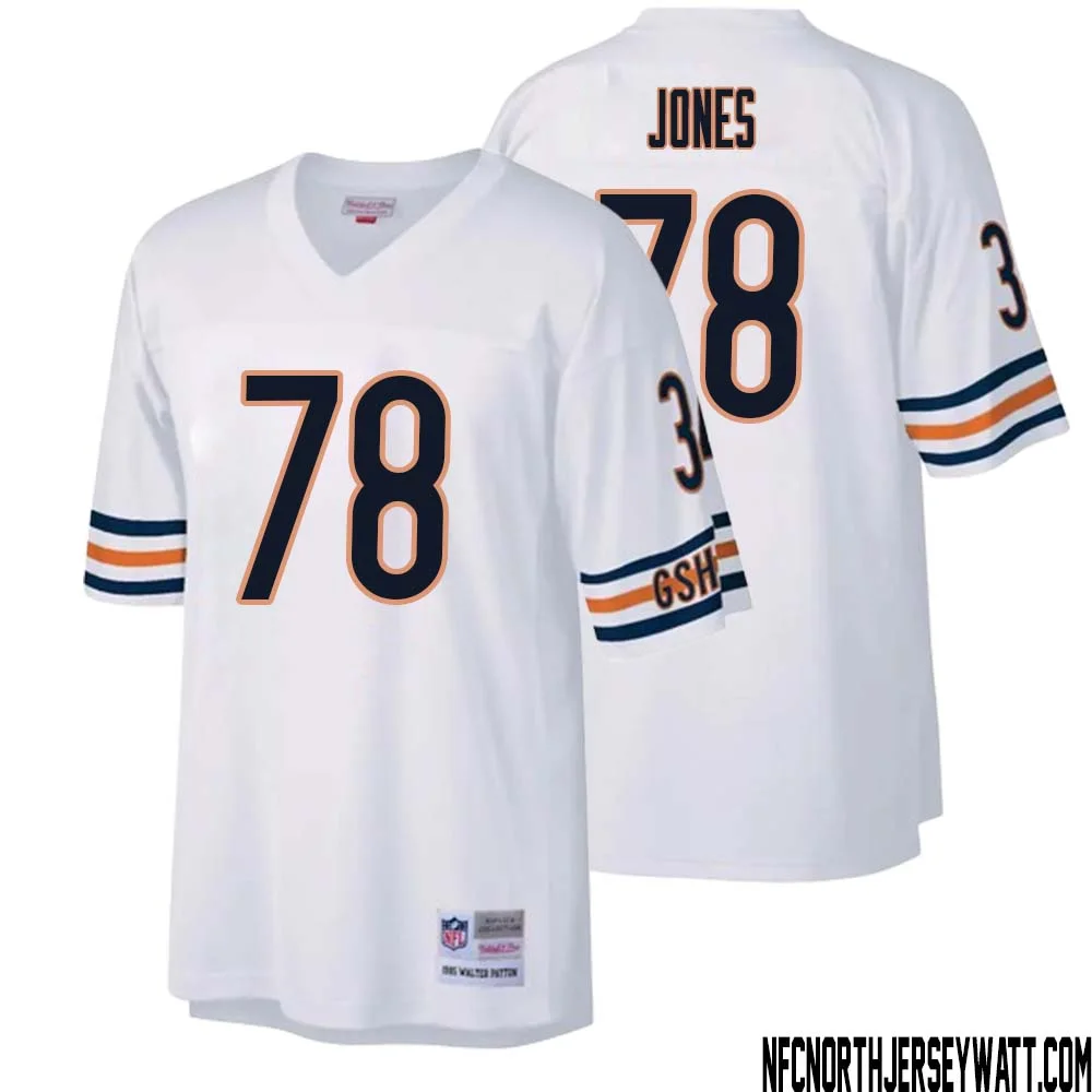 Stan Jones No 78 Men Mitchell Ness White Chicago Bears Legacy Replica Jersey 1
