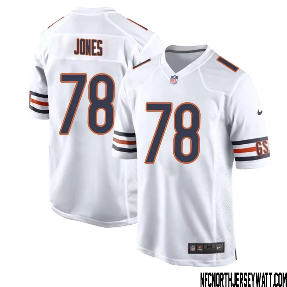 Stan Jones No 78 Men White Chicago Bears Away Game Jersey 1