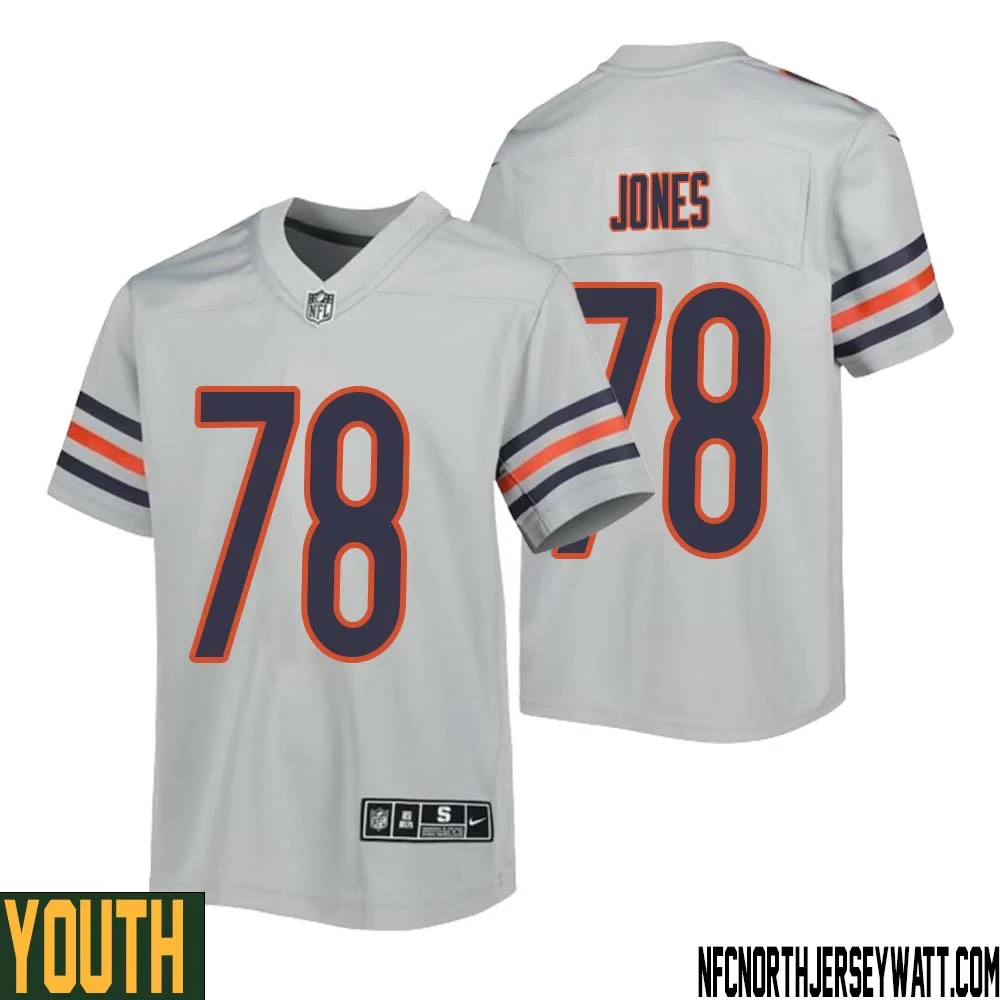 Stan Jones No 78 Youth Silver Chicago Bears Inverted Legend Jersey