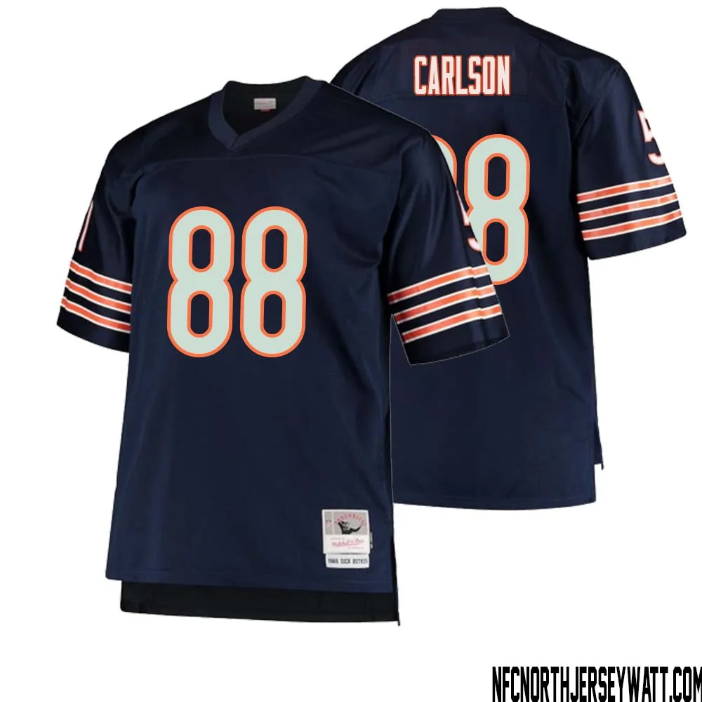 Stephen Carlson No 88 Men Mitchell Ness Navy Chicago Bears Big Tall 1966 Retired Player Replica Jersey 1