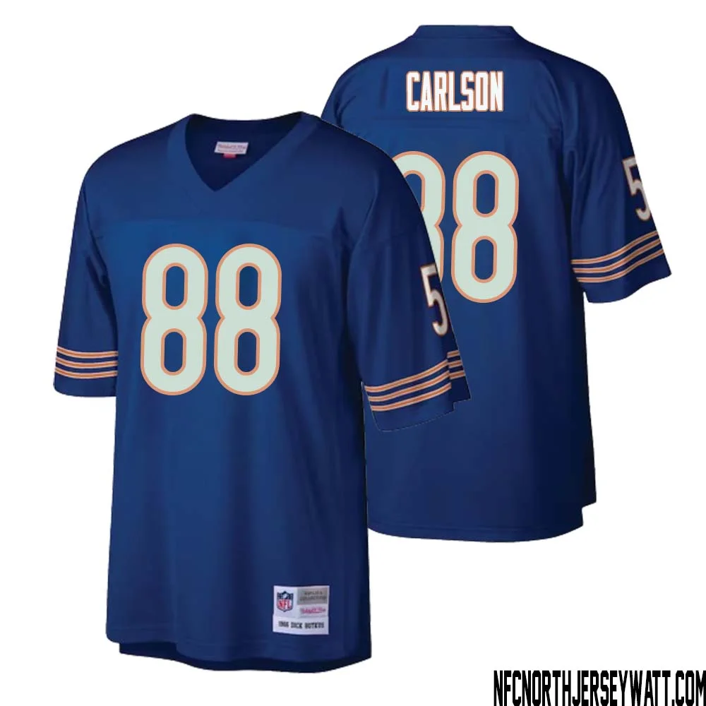Stephen Carlson No 88 Men Mitchell Ness Navy Chicago Bears Retired Player Legacy Replica Jersey
