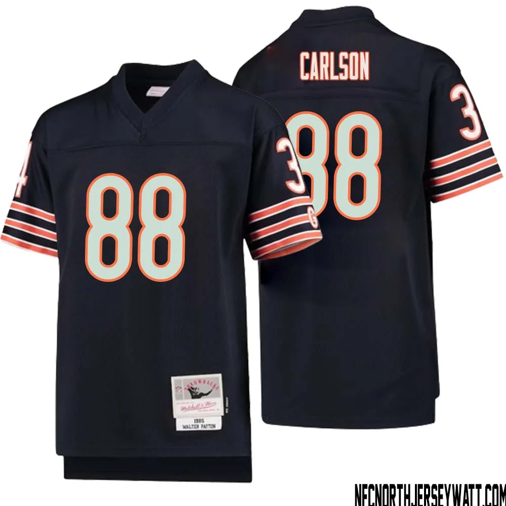 Stephen Carlson No 88 Youth Mitchell Ness Navy Chicago Bears 1985 Legacy Retired Player Jersey
