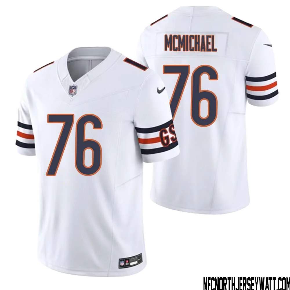 Steve McMichael No 76 Men White Chicago Bears Vapor F.U.S.E. Limited Jersey