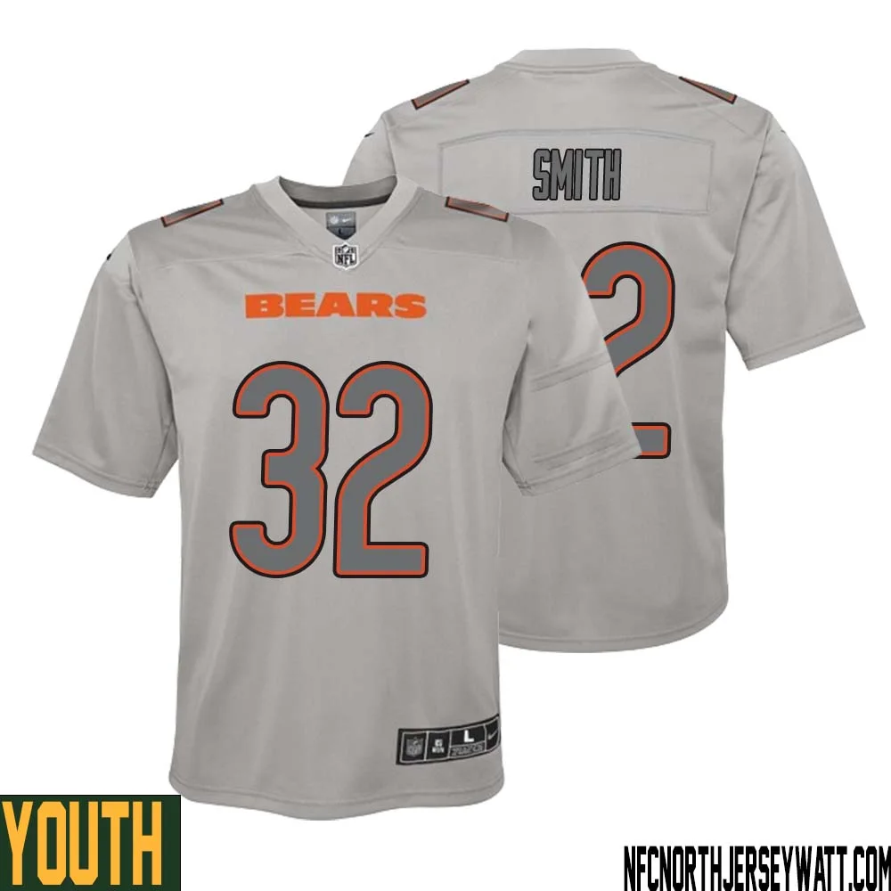 Terell Smith No 32 Youth Gray Chicago Bears Atmosphere Fashion Game Jersey