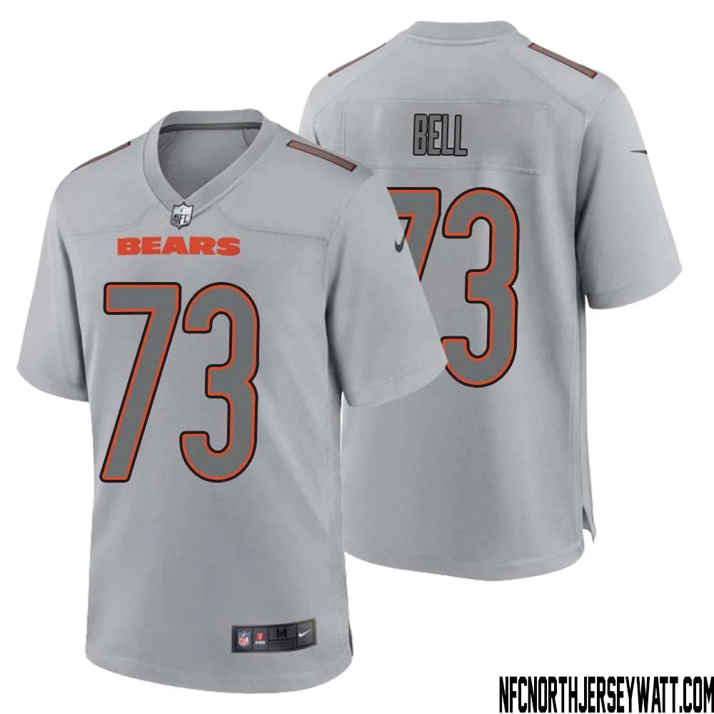 Travis Bell No 73 Men Gray Chicago Bears Atmosphere Fashion Game Jersey