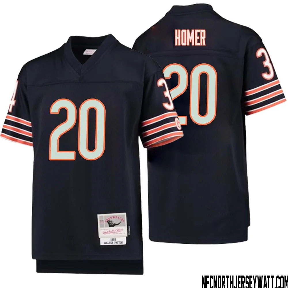 Travis Homer No 20 Youth Mitchell Ness Navy Chicago Bears 1985 Legacy Retired Player Jersey