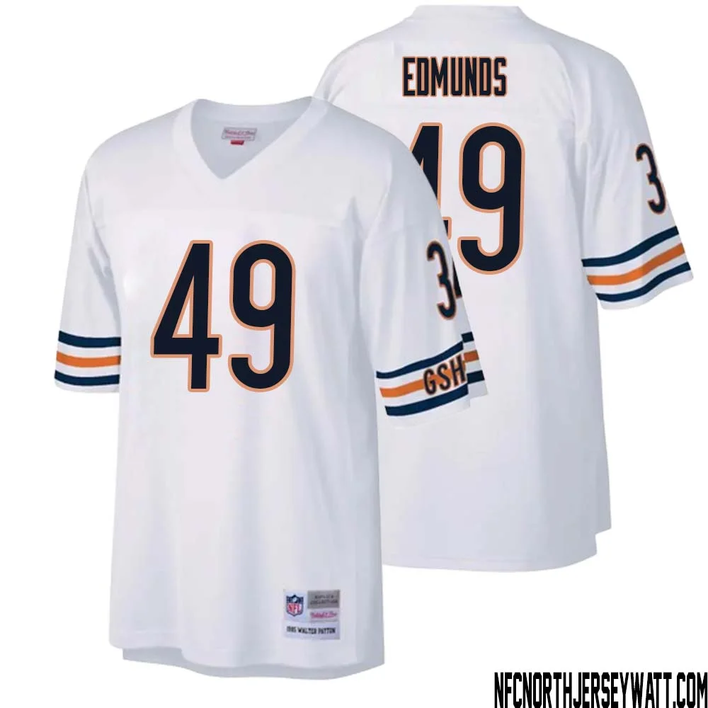 Tremaine Edmunds No 49 Men Mitchell Ness White Chicago Bears Legacy Replica Jersey