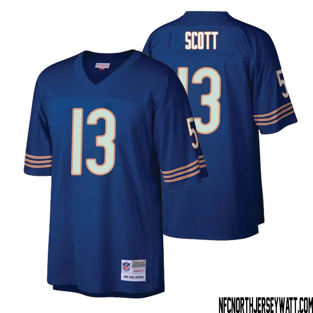 Tyler Scott No 13 Men Mitchell Ness Navy Chicago Bears Retired Player Legacy Replica Jersey