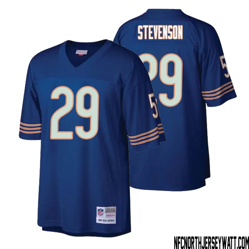 Tyrique Stevenson No 29 Men Mitchell Ness Navy Chicago Bears Retired Player Legacy Replica Jersey