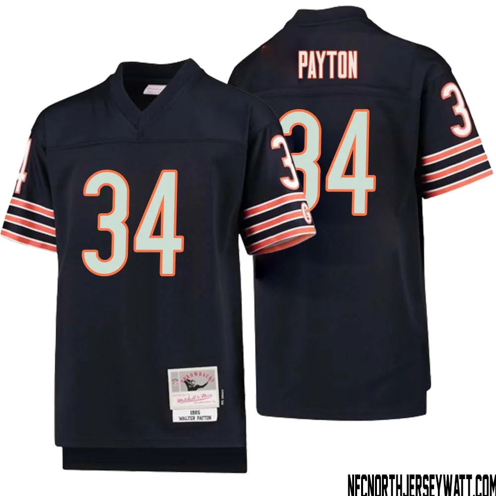 Walter Payton No 34 Youth Mitchell Ness Navy Chicago Bears 1985 Legacy Retired Player Jersey 1