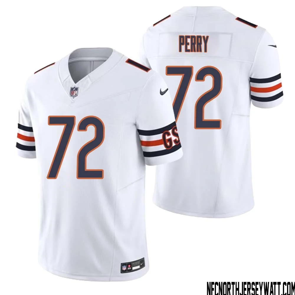 William Perry No 72 Men White Chicago Bears Vapor F.U.S.E. Limited Jersey 1