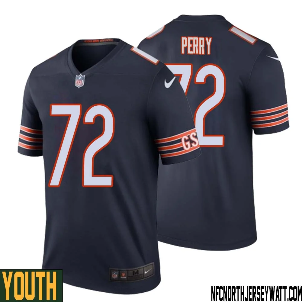 William Perry No 72 Youth Navy Chicago Bears Color Rush Legend Jersey