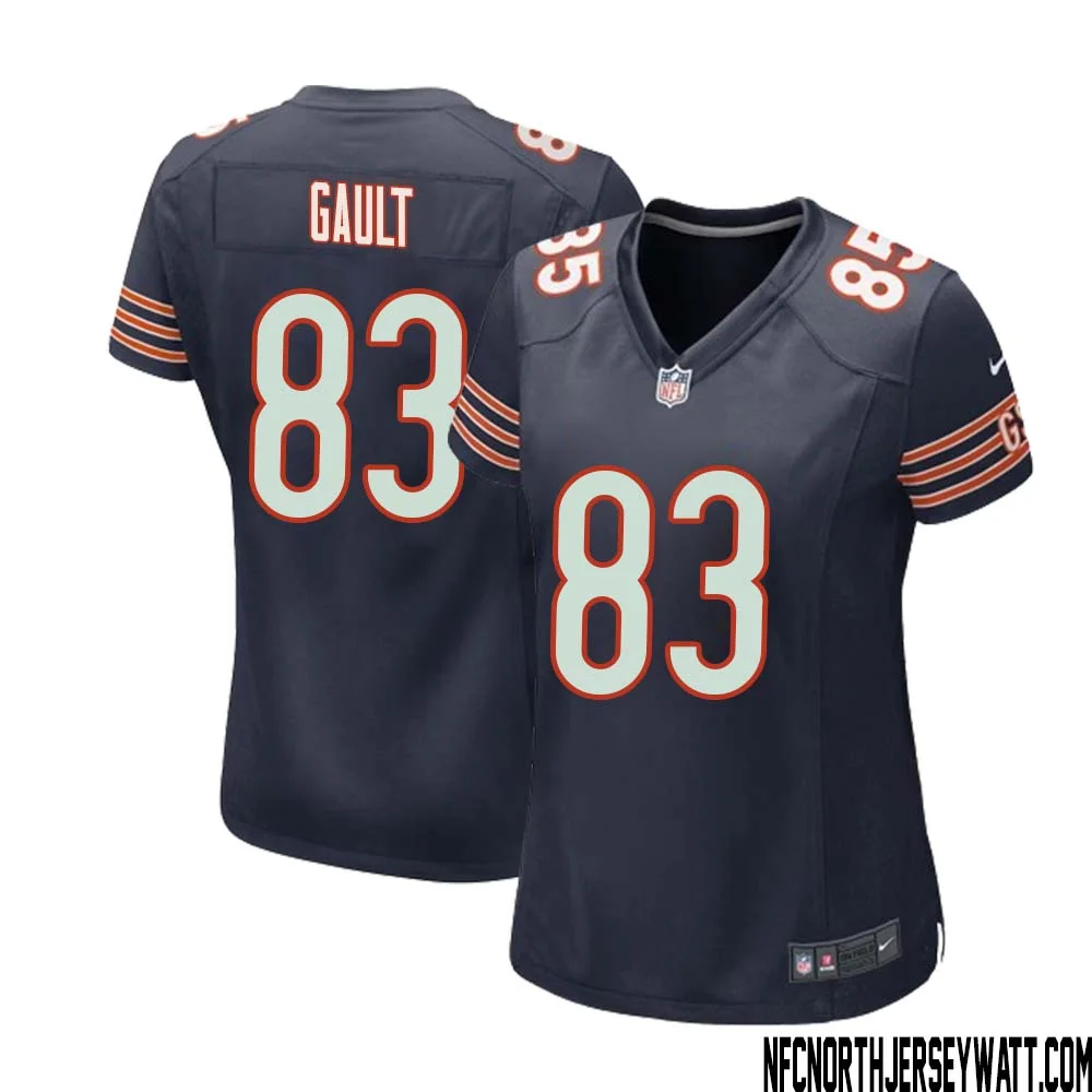 Willie Gault No 83 Chicago Bears Home Game Navy Jersey for Women