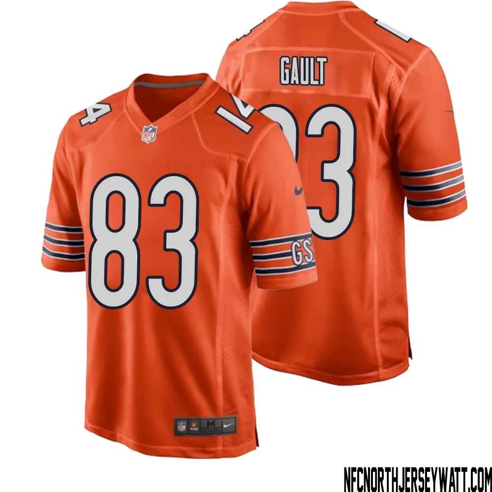 Willie Gault No 83 Men Orange Chicago Bears Alternate Game Player Jersey 1