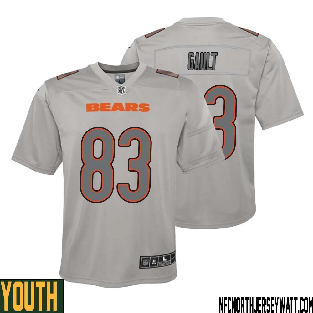 Willie Gault No 83 Youth Gray Chicago Bears Atmosphere Fashion Game Jersey 1