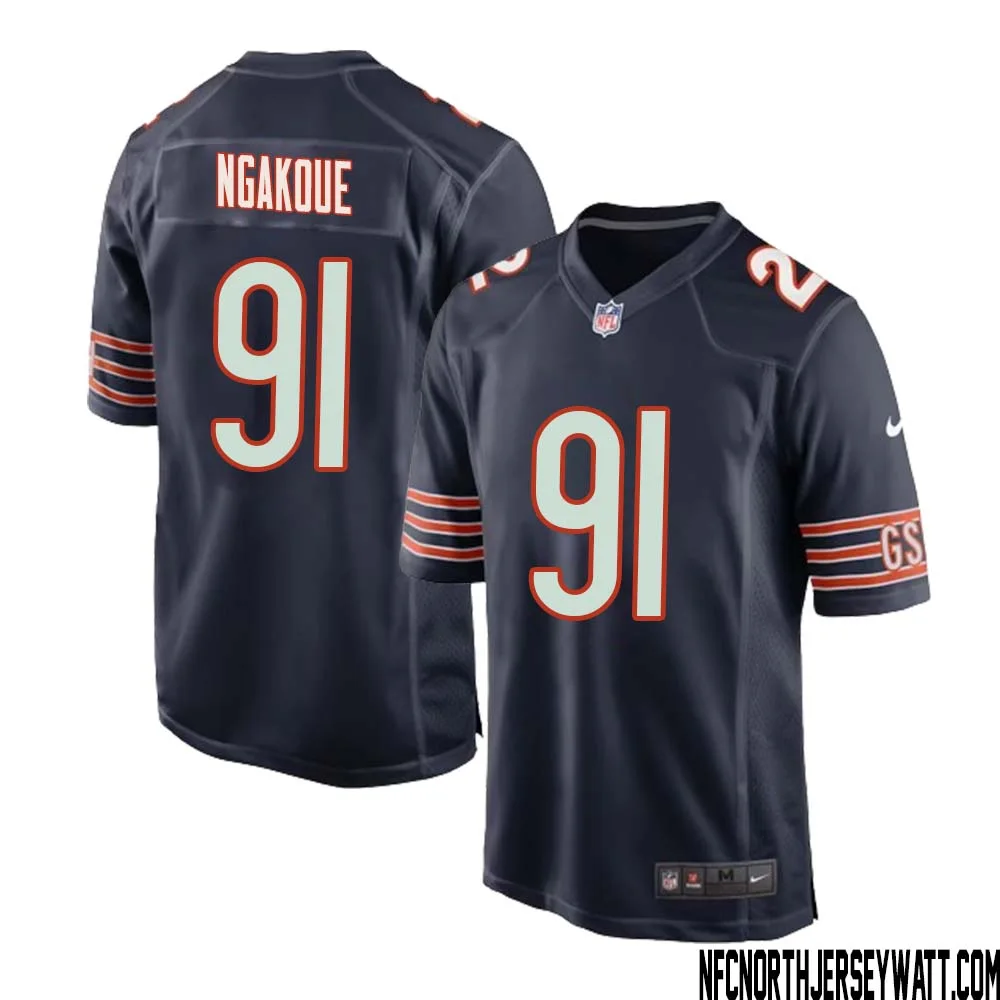 Yannick Ngakoue No 91 Chicago Bears Home Game Navy Jersey for Men 1