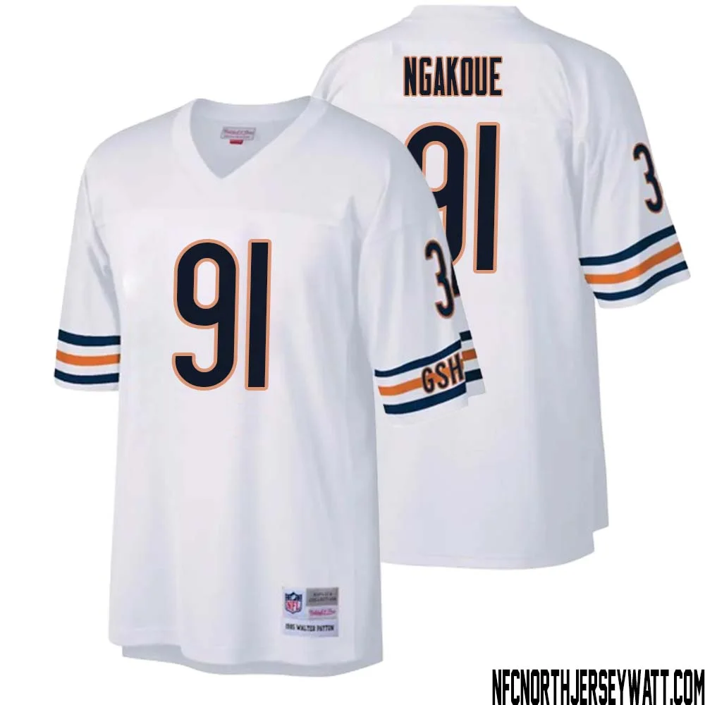 Yannick Ngakoue No 91 Men Mitchell Ness White Chicago Bears Legacy Replica Jersey 1