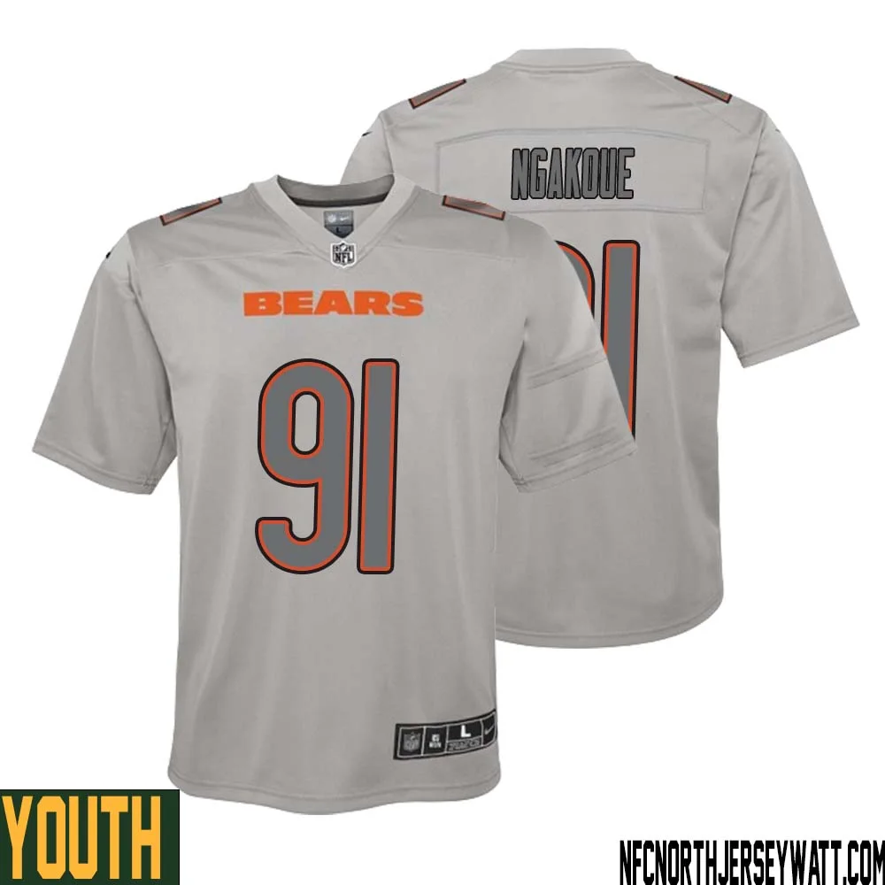 Yannick Ngakoue No 91 Youth Gray Chicago Bears Atmosphere Fashion Game Jersey 1