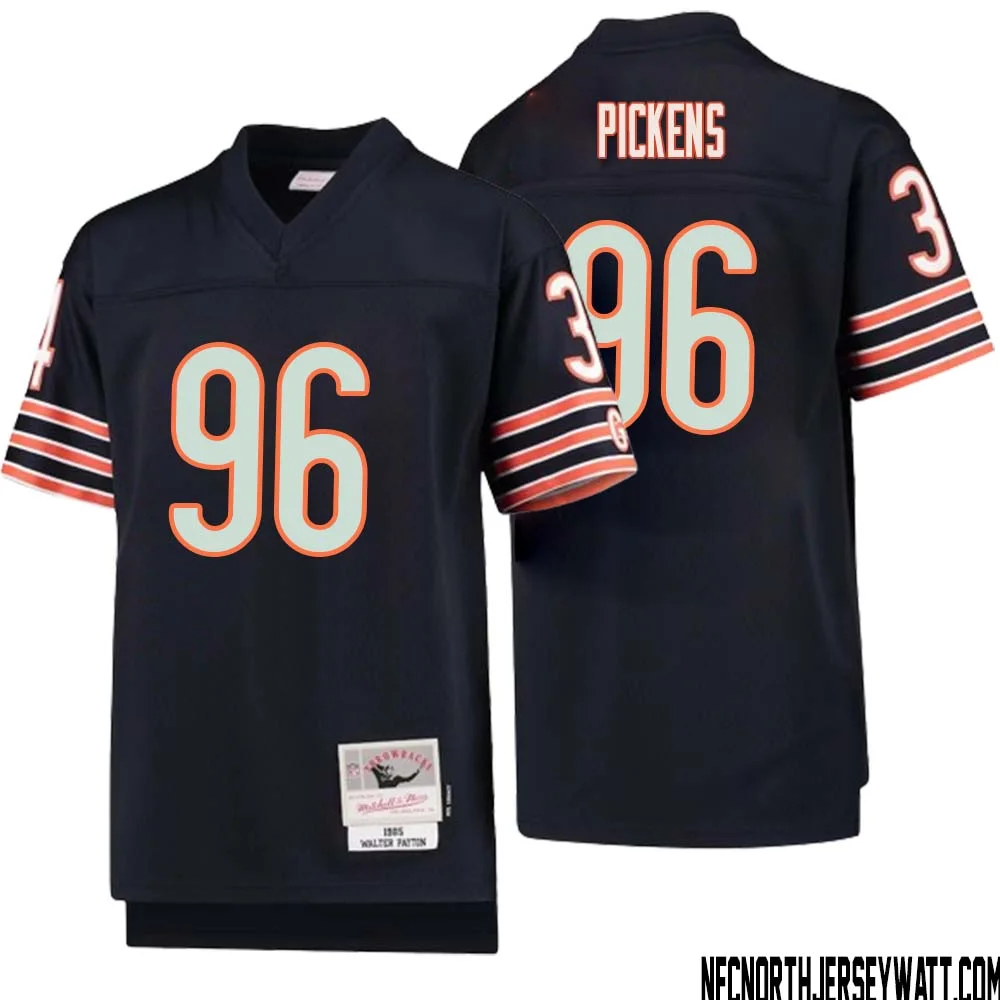 Zacch Pickens No 96 Youth Mitchell Ness Navy Chicago Bears 1985 Legacy Retired Player Jersey 1