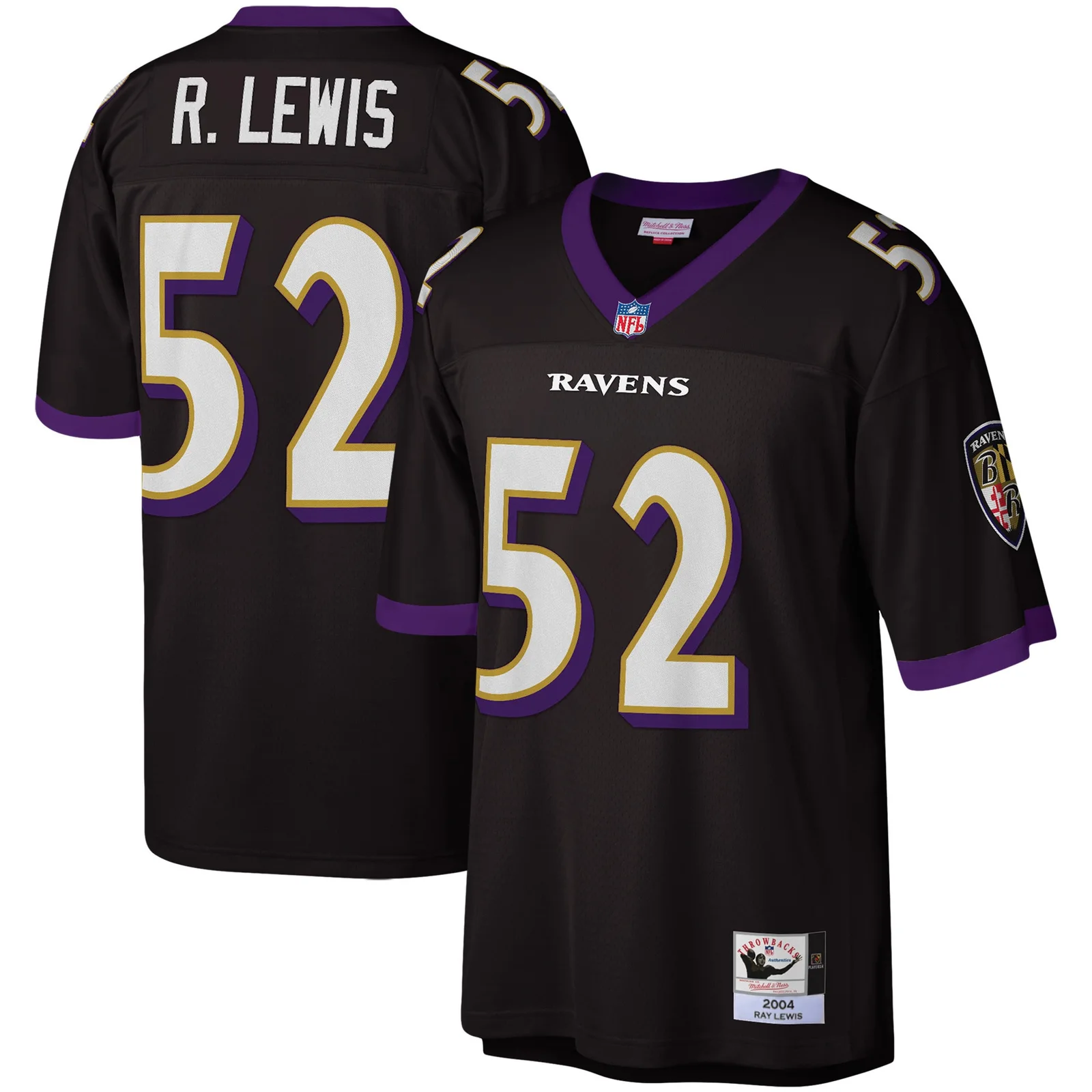 Men'sRay Lewis Baltimore Ravens Mitchell &amp; Ness Legacy  Jersey - Black
