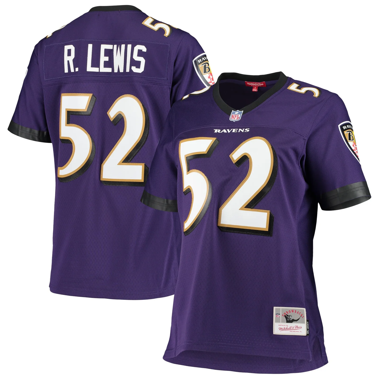 Ray Lewis Baltimore Ravens Mitchell &amp; Ness Woman's Legacy  Team Jersey - Purple