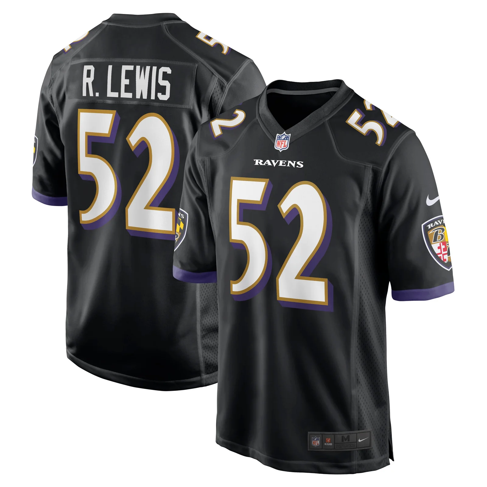 Men'sRay Lewis Baltimore Ravens Retired Player Jersey - Black -