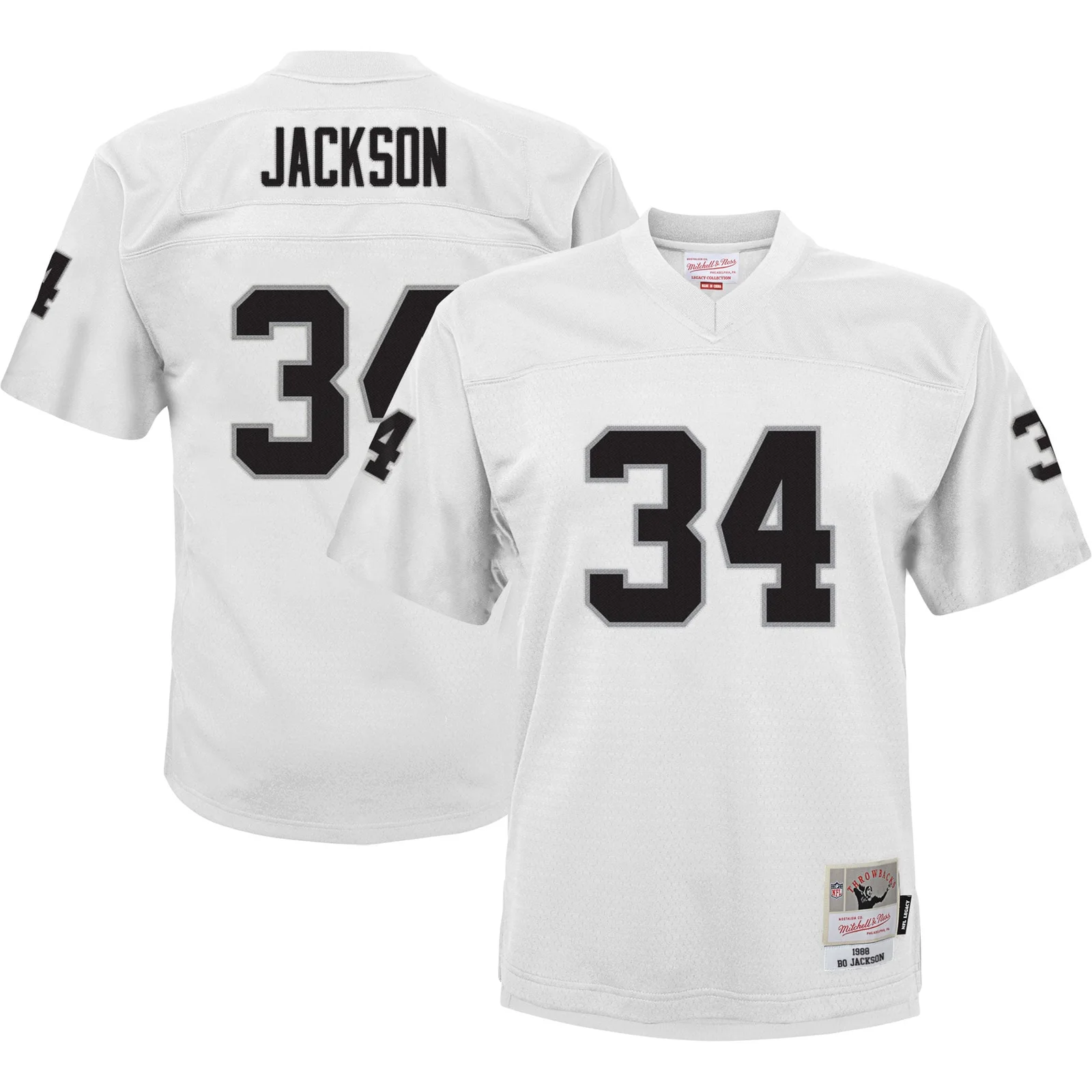 Bo Jackson Las Vegas Raiders Mitchell &amp; Ness Youth 1988 Retired Player Legacy Jersey - White -