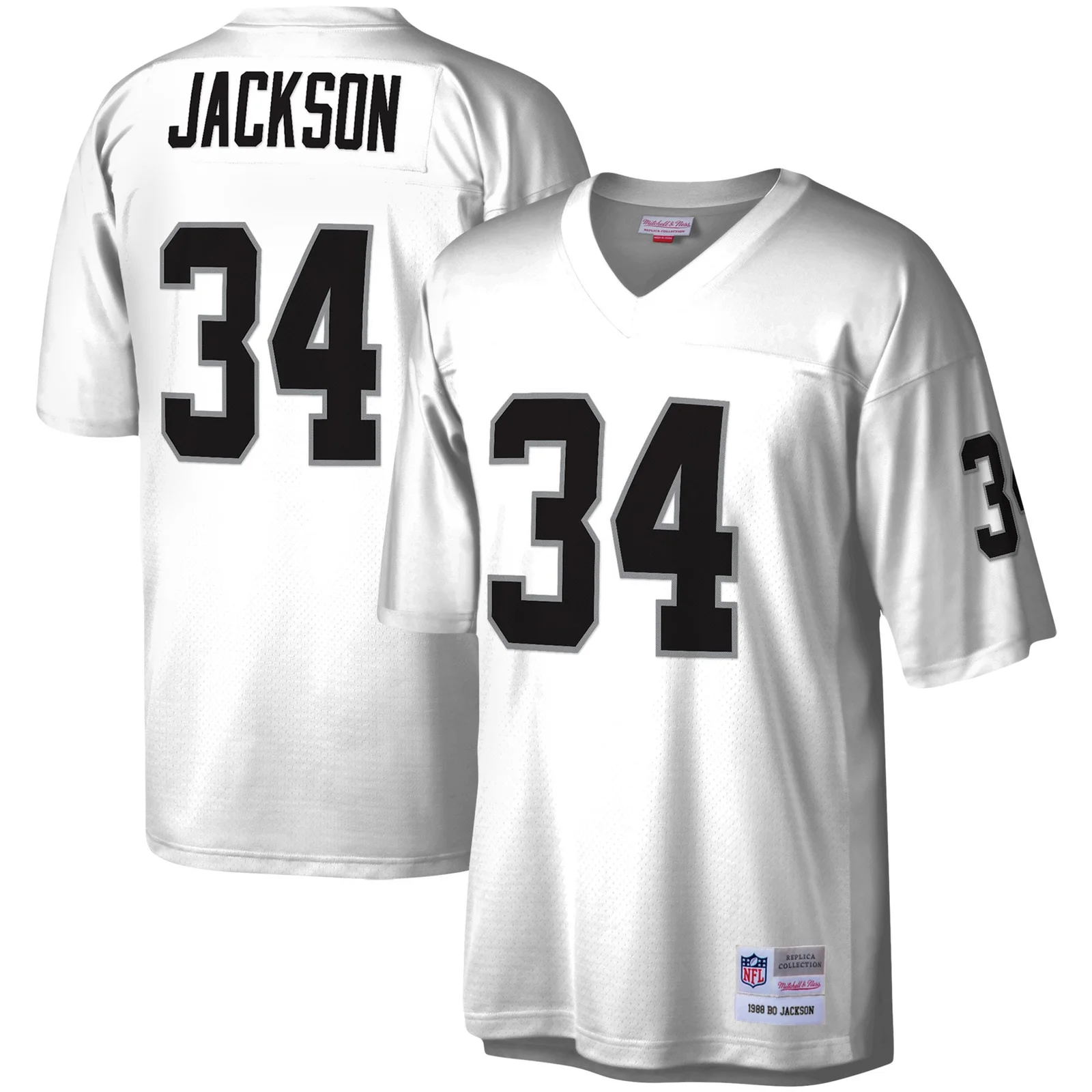 Men's Bo Jackson Las Vegas Raiders Mitchell &amp; Ness Legacy  Jersey - White