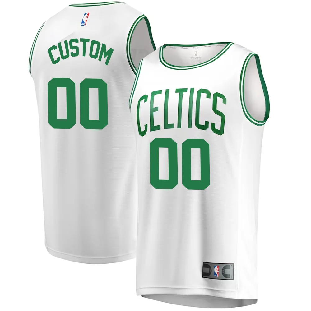 Custom Boston Celtics Branded Fast Break  Away Jersey White - Association Edition
