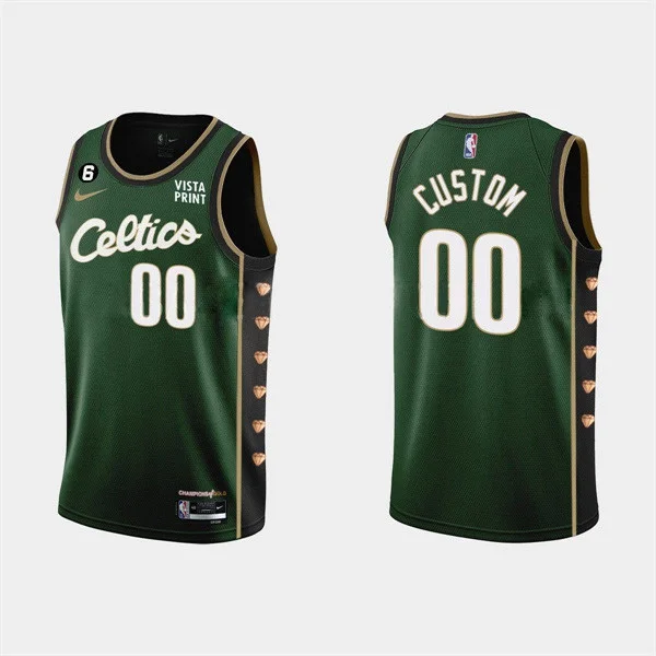 Woman's Boston Celtics #00 Custom Green 2022-23 City Edition Stitched Basketball Jersey -