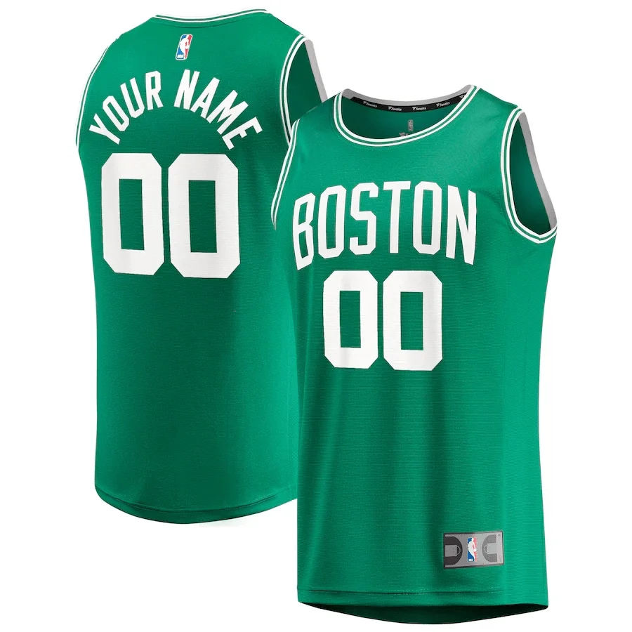 Youth's Boston Celtics Fast Break Custom  Jersey Kelly Green - Icon Edition