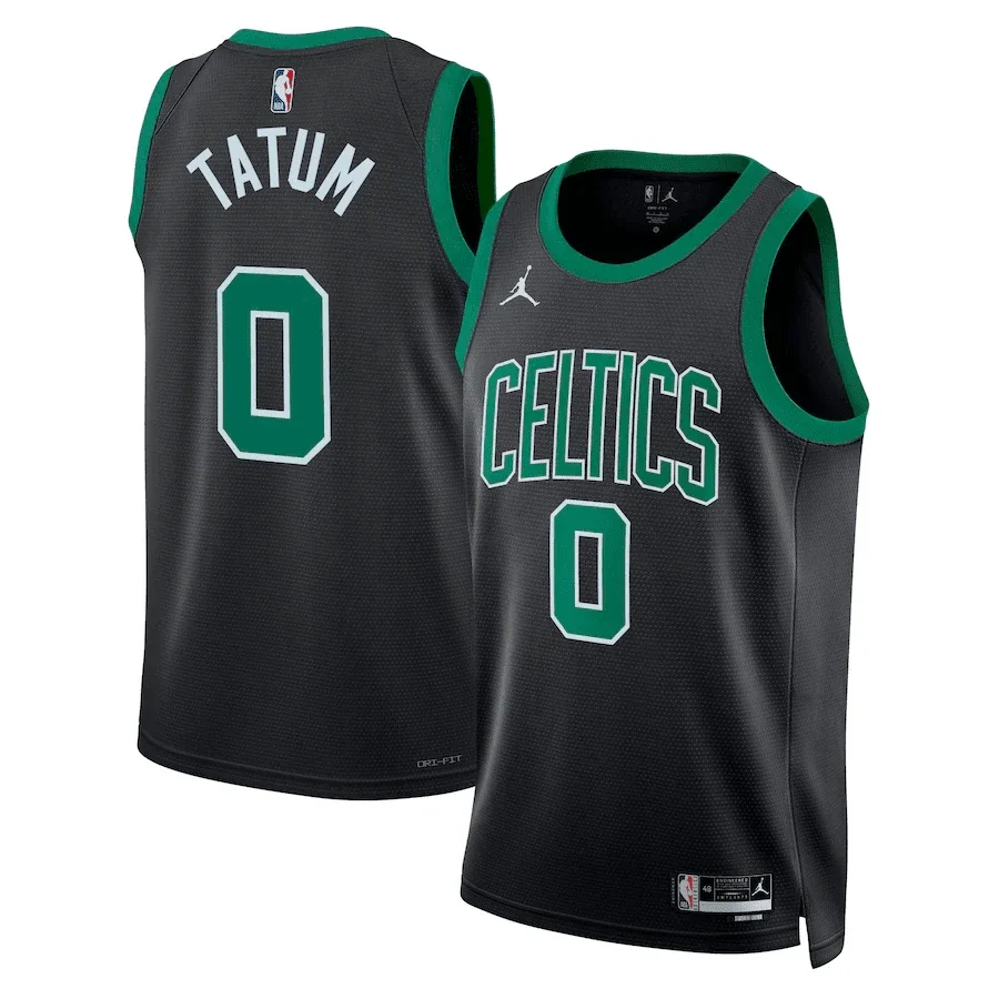 Youth's Boston Celtics Jordan Statet Edition Swingman Jersey - Green - Jayson Tatum -