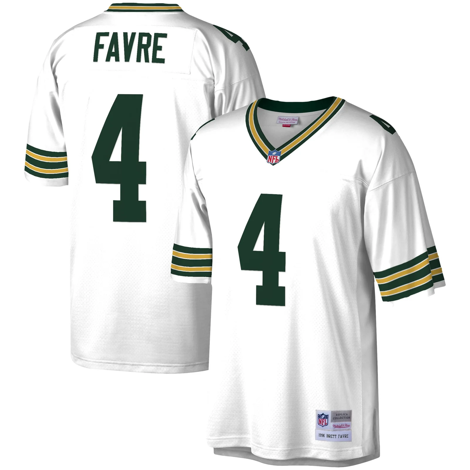 Men's Brett Favre Green Bay Packers Mitchell &amp; Ness 1996 Legacy  Jersey - White