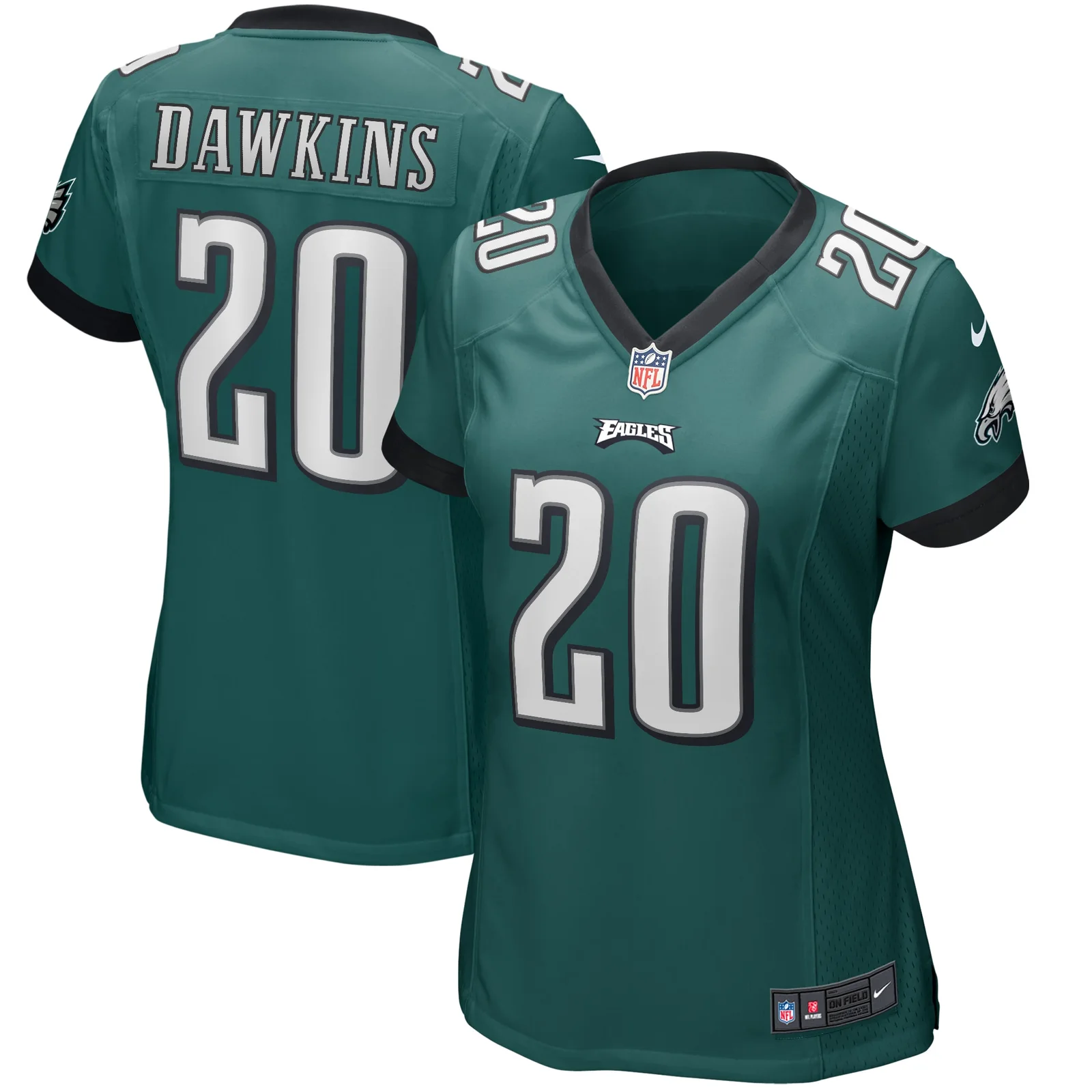 Brian Dawkins Philadelphia Eagles Woman's Game Retired Player Jersey - Midnight Green -