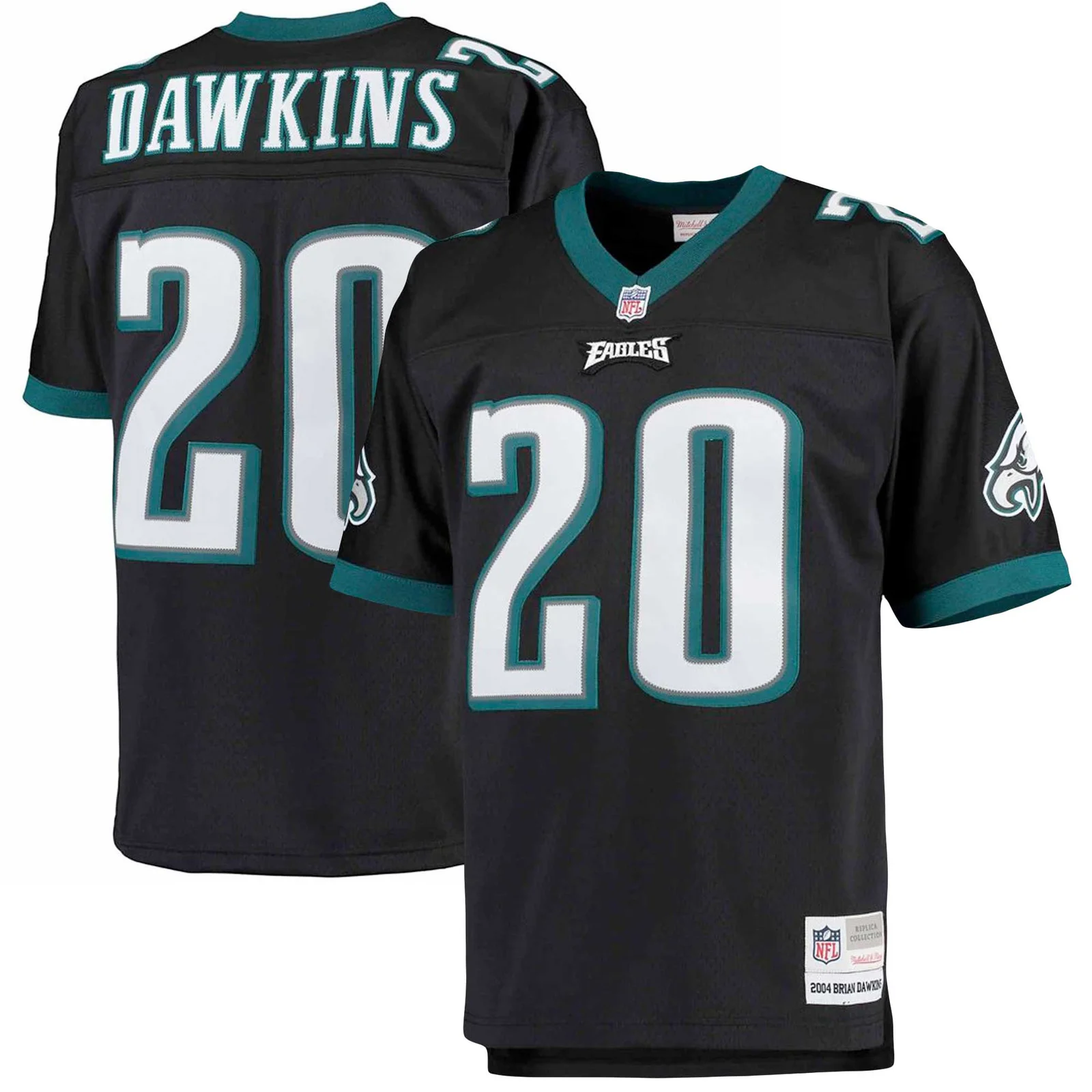 Men's Brian Dawkins Philadelphia Eagles Mitchell &amp; Ness Big &amp; Tall 2004 Retired Player  Jersey - Black