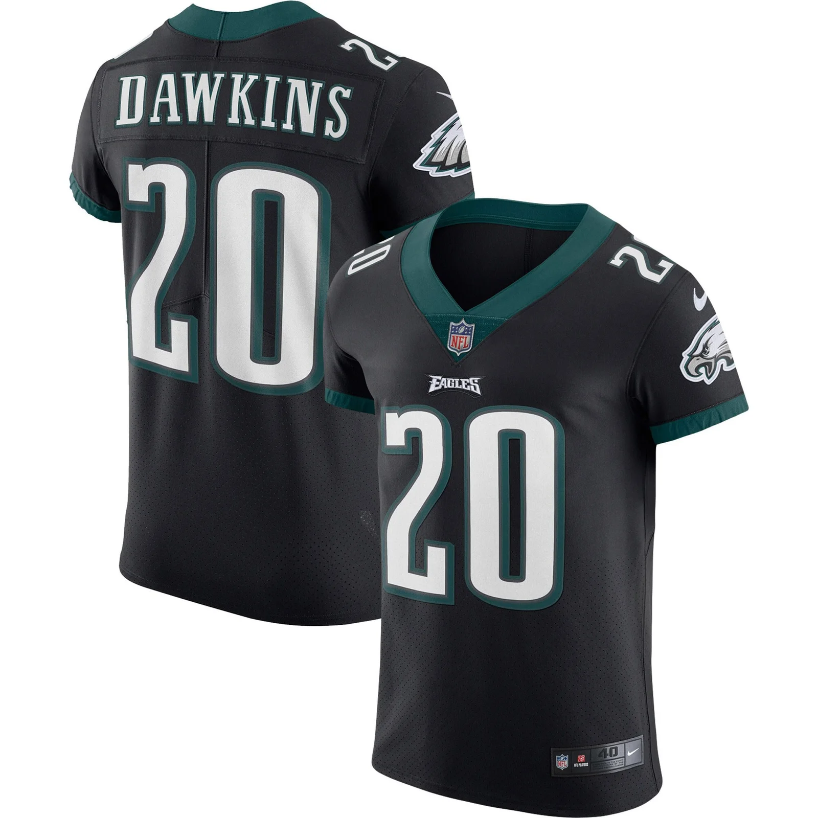 Men's Brian Dawkins Philadelphia Eagles Vapor Elite Retired Player Jersey - Black -
