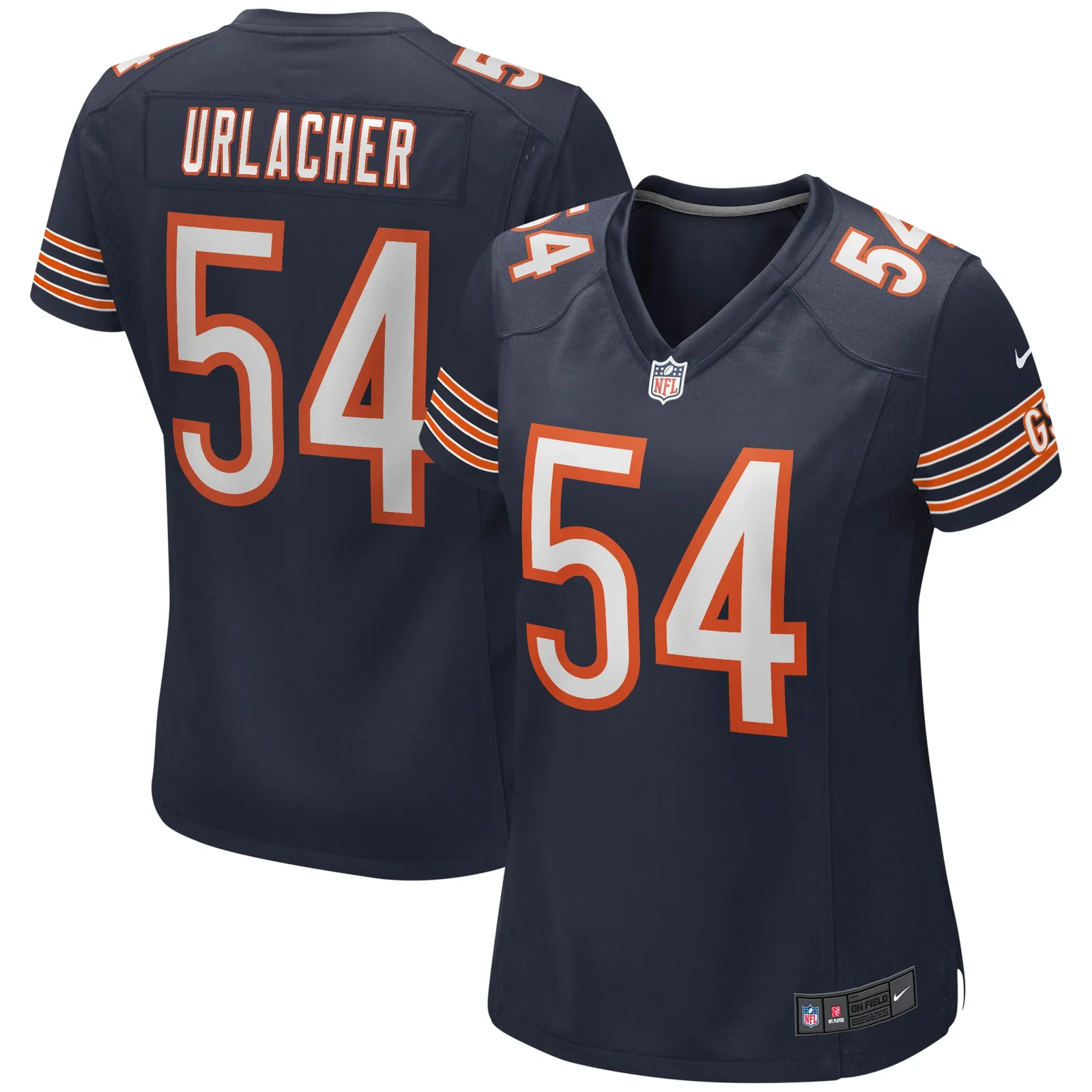Brian Urlacher Chicago Bears Woman's Game Retired Player Jersey - Navy -