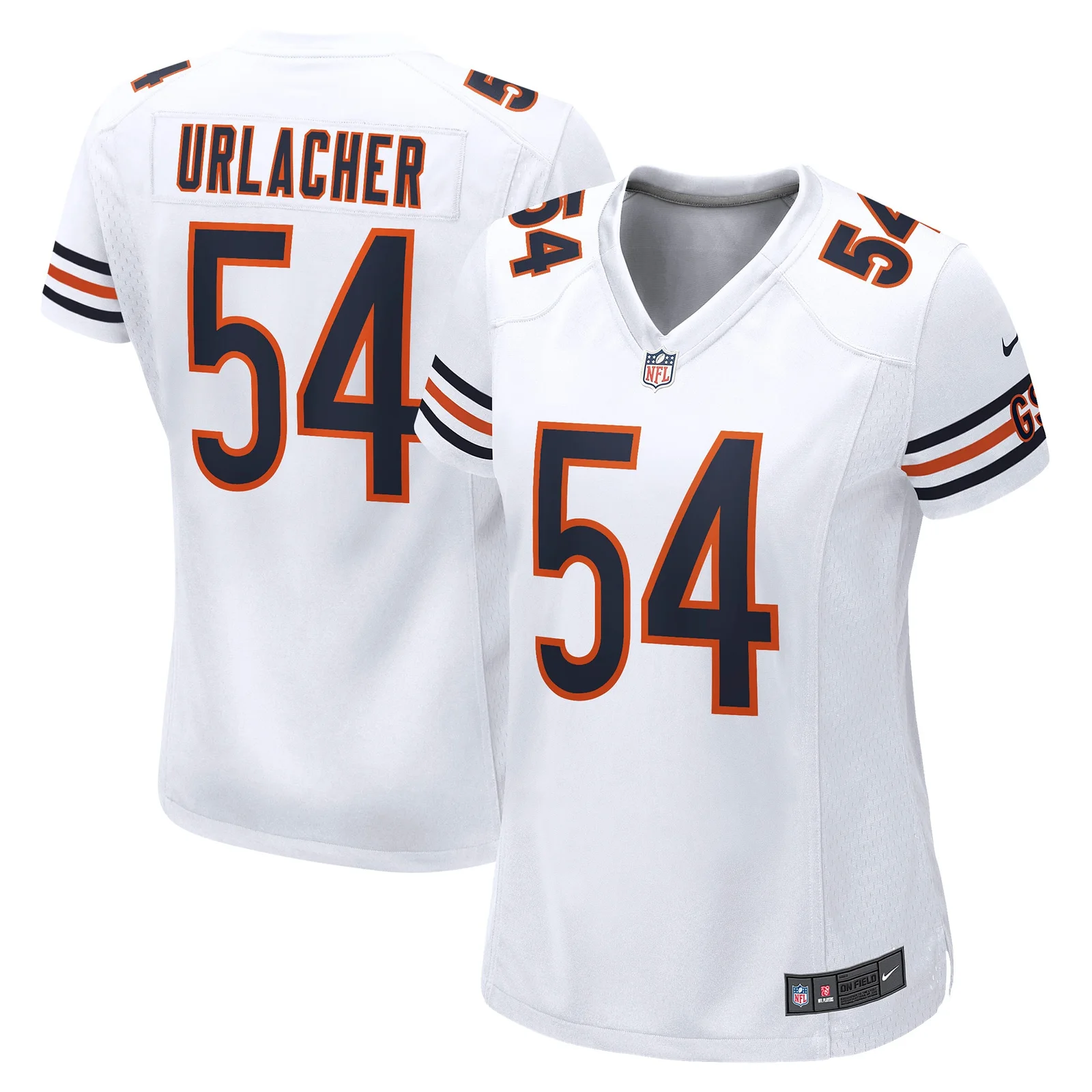 Brian Urlacher Chicago Bears Woman's Retired Game Jersey - White -