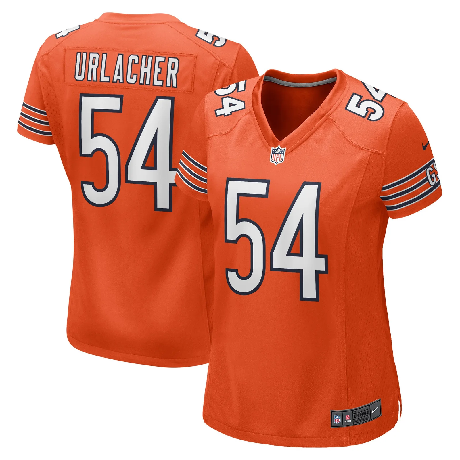 Brian Urlacher Chicago Bears Woman's Retired Player Jersey - Orange -