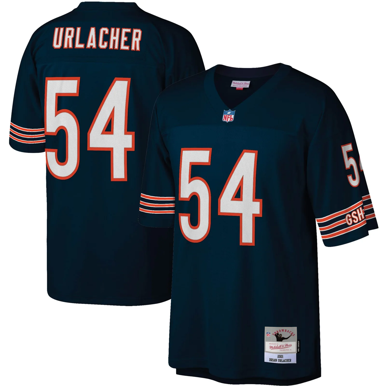Men's Brian Urlacher Chicago Bears Mitchell &amp; Ness Legacy  Jersey - Navy