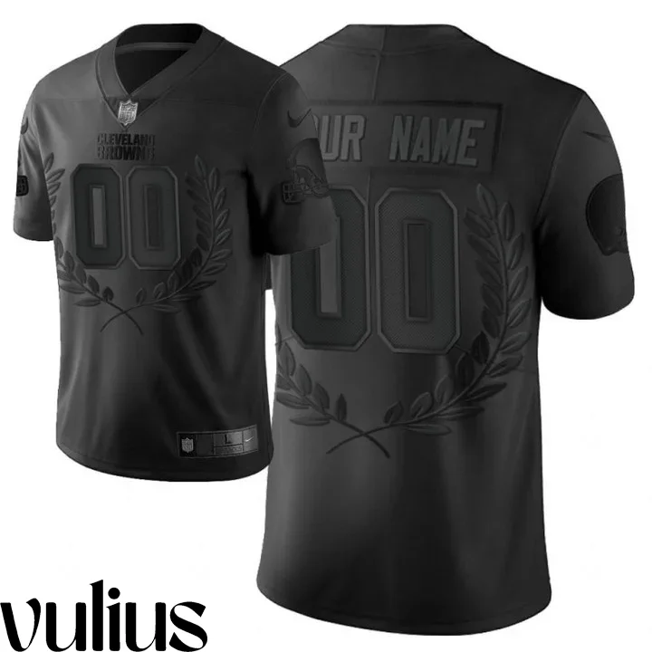 Browns Custom Jersey, Black Men's Jersey, Black Limited Jersey -
