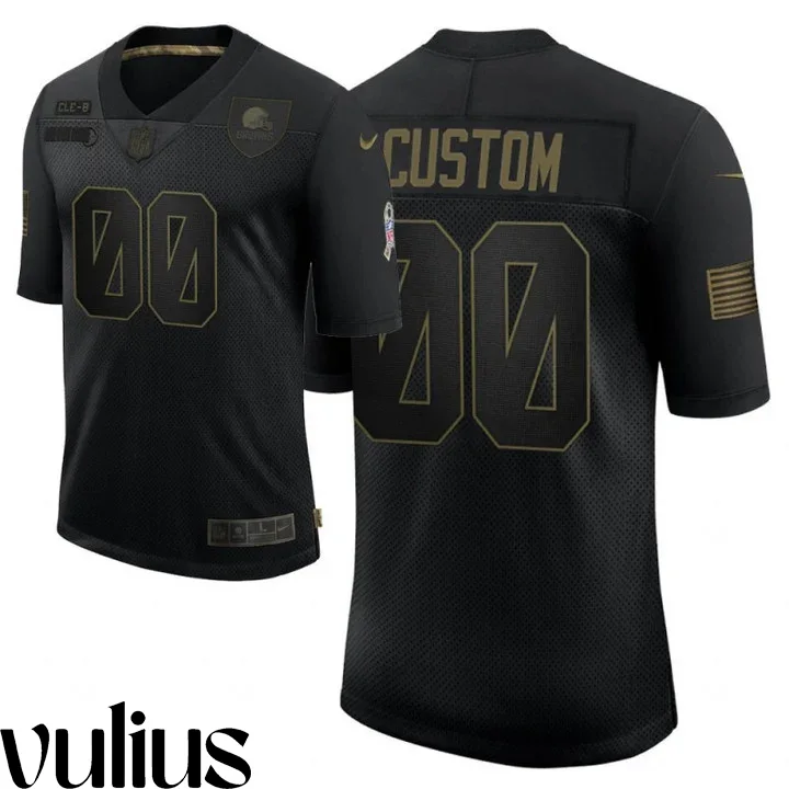Browns Custom Jersey, Black Men's Jersey, Salute To Service Jersey -