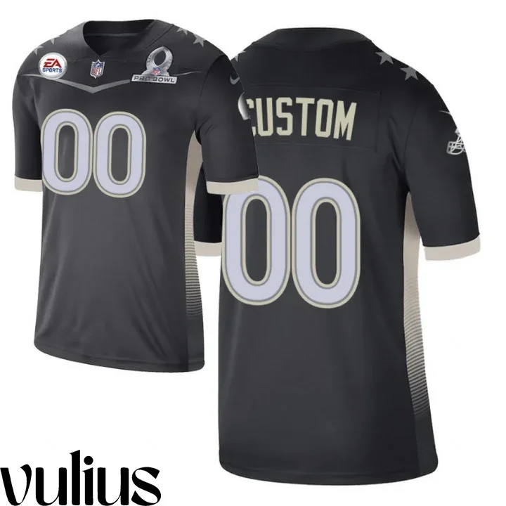 Browns Custom Jersey, Grey Men's Jersey, Anthracite 2021 AFC Pro Bowl Game Jersey -