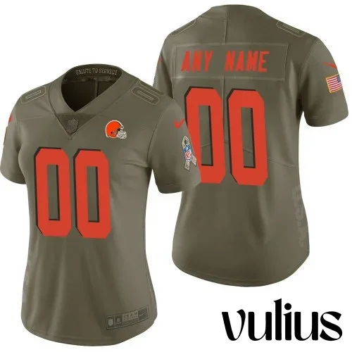 Browns Custom Jersey, Olive Woman's Jersey, Service Limited Jersey -